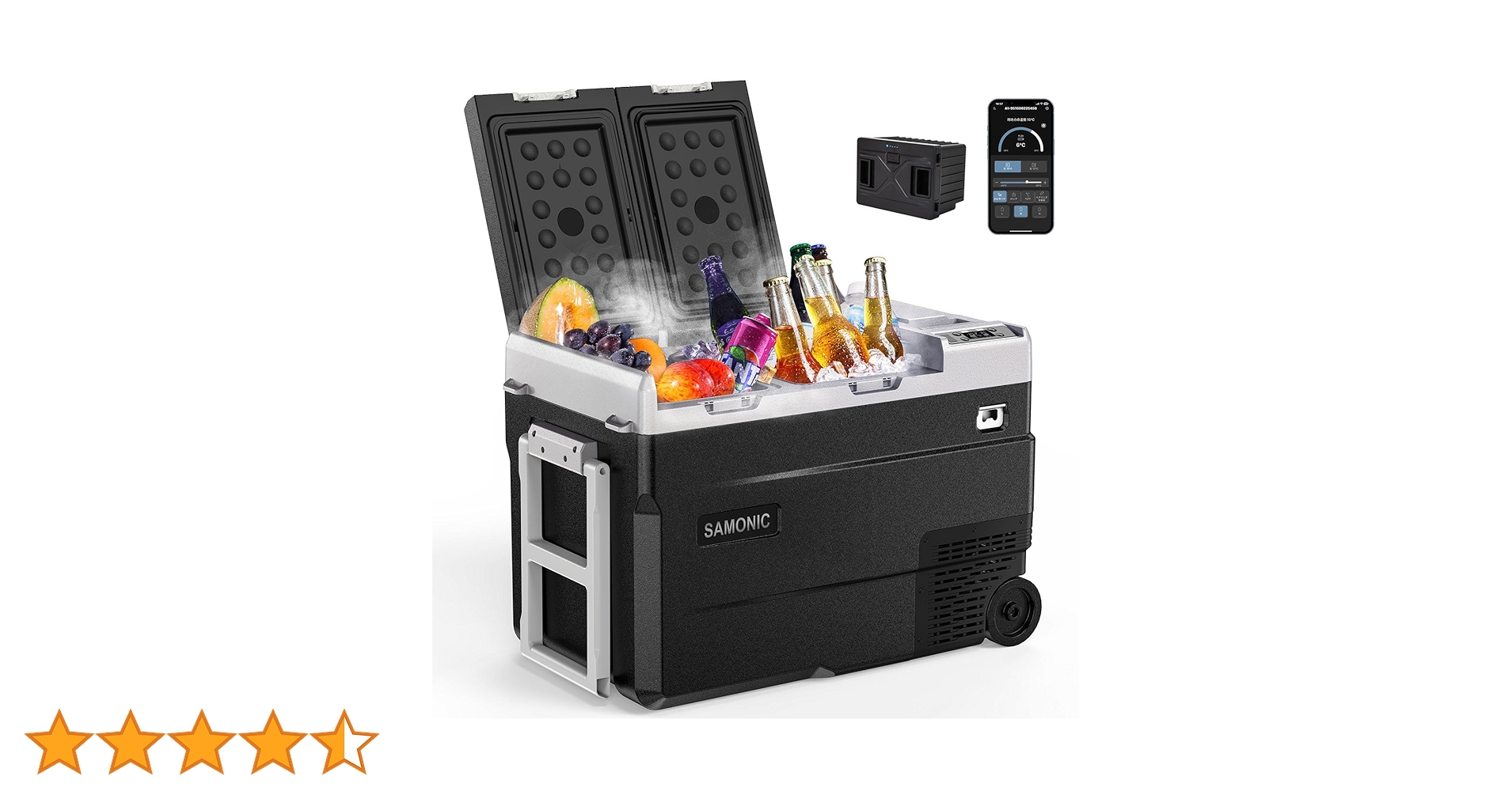 Amazon.co.jp: SAMONIC 車載冷蔵庫 モバイルバッテリー付き 35L -20